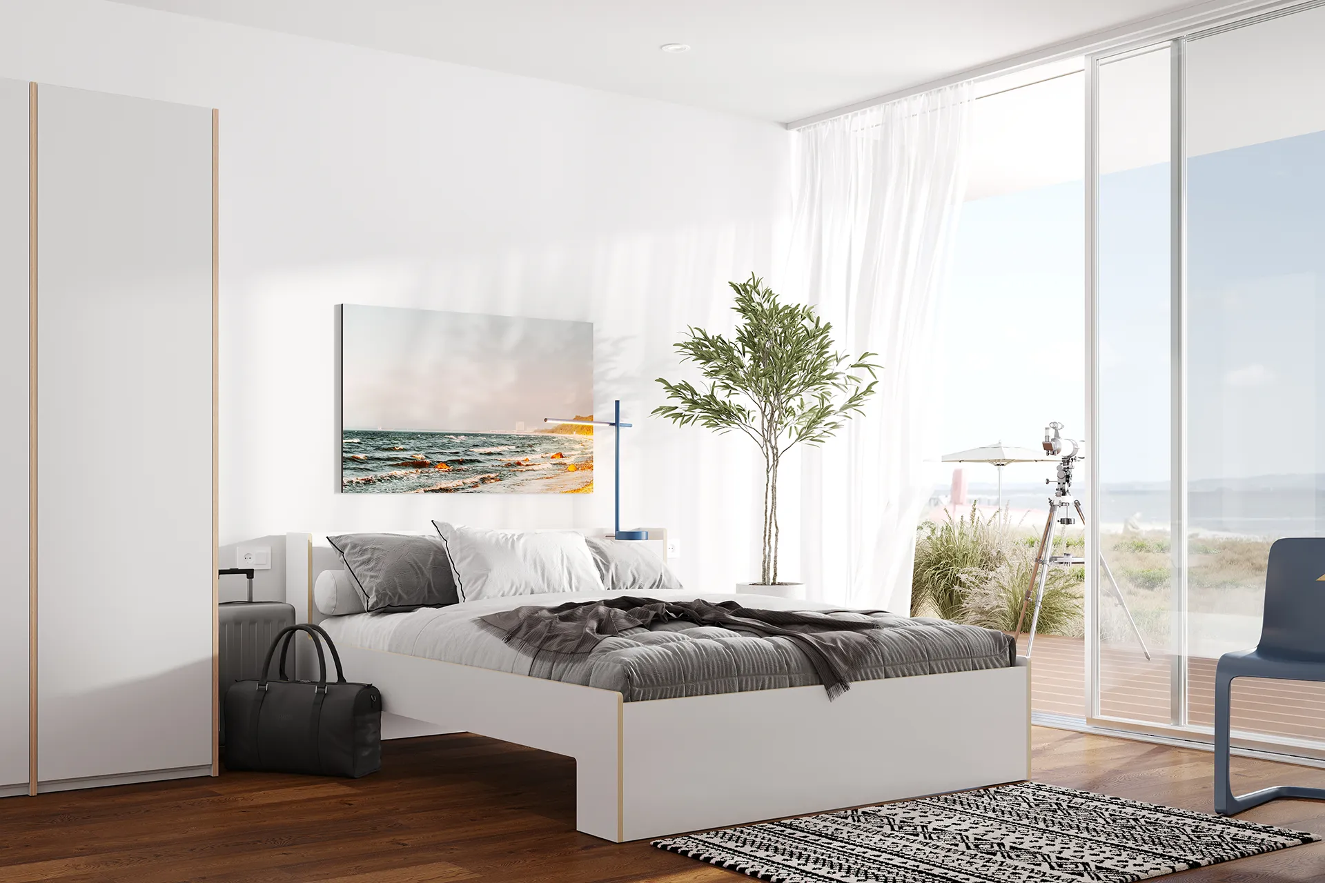 NOOK Doppelbett weiß