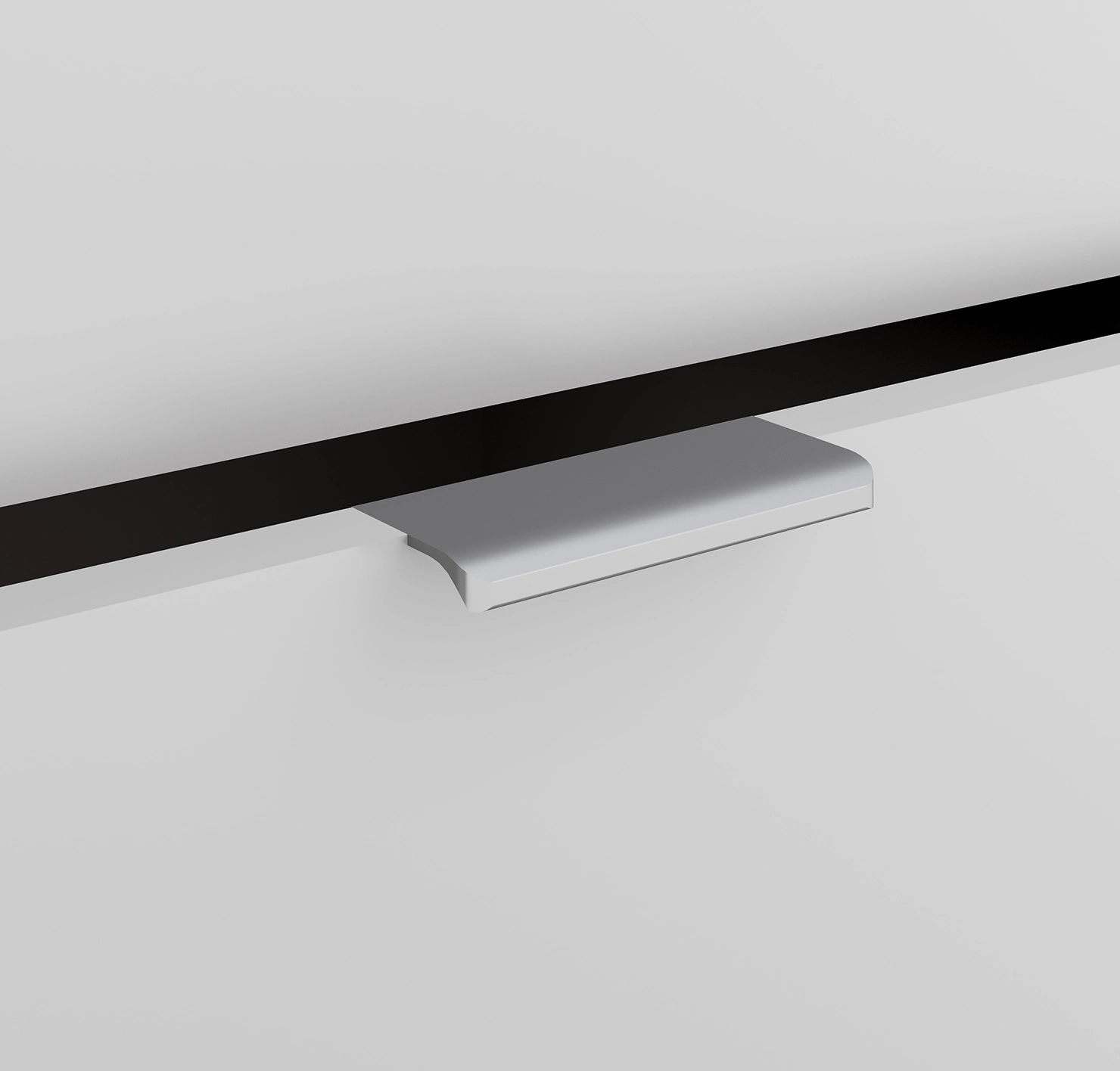 Aluminiumgriffe lassen sich ganz einfach zum Sideboard konfigurieren.