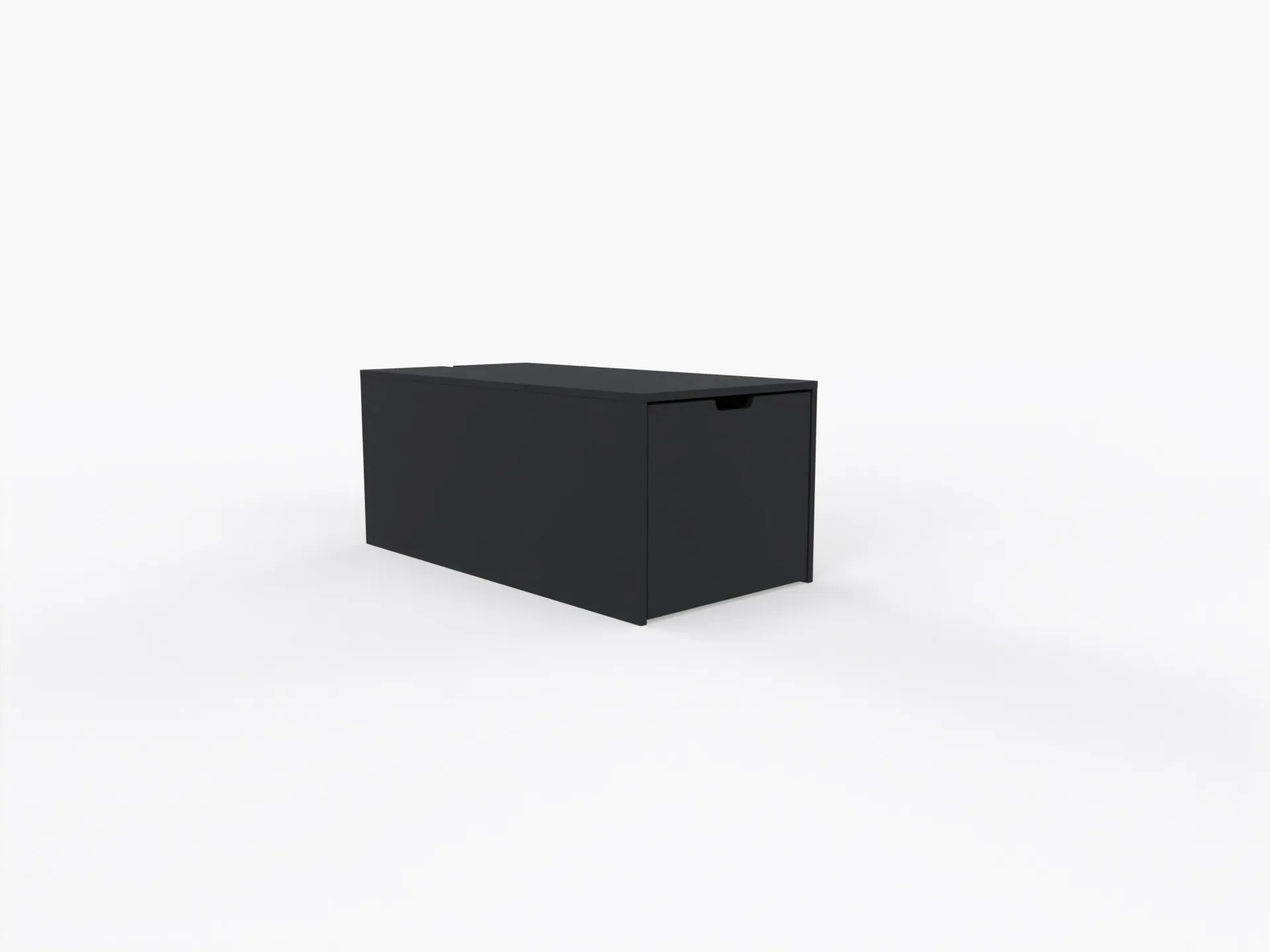 Bed base with drawer farbig lackiert ausziehbare Variante