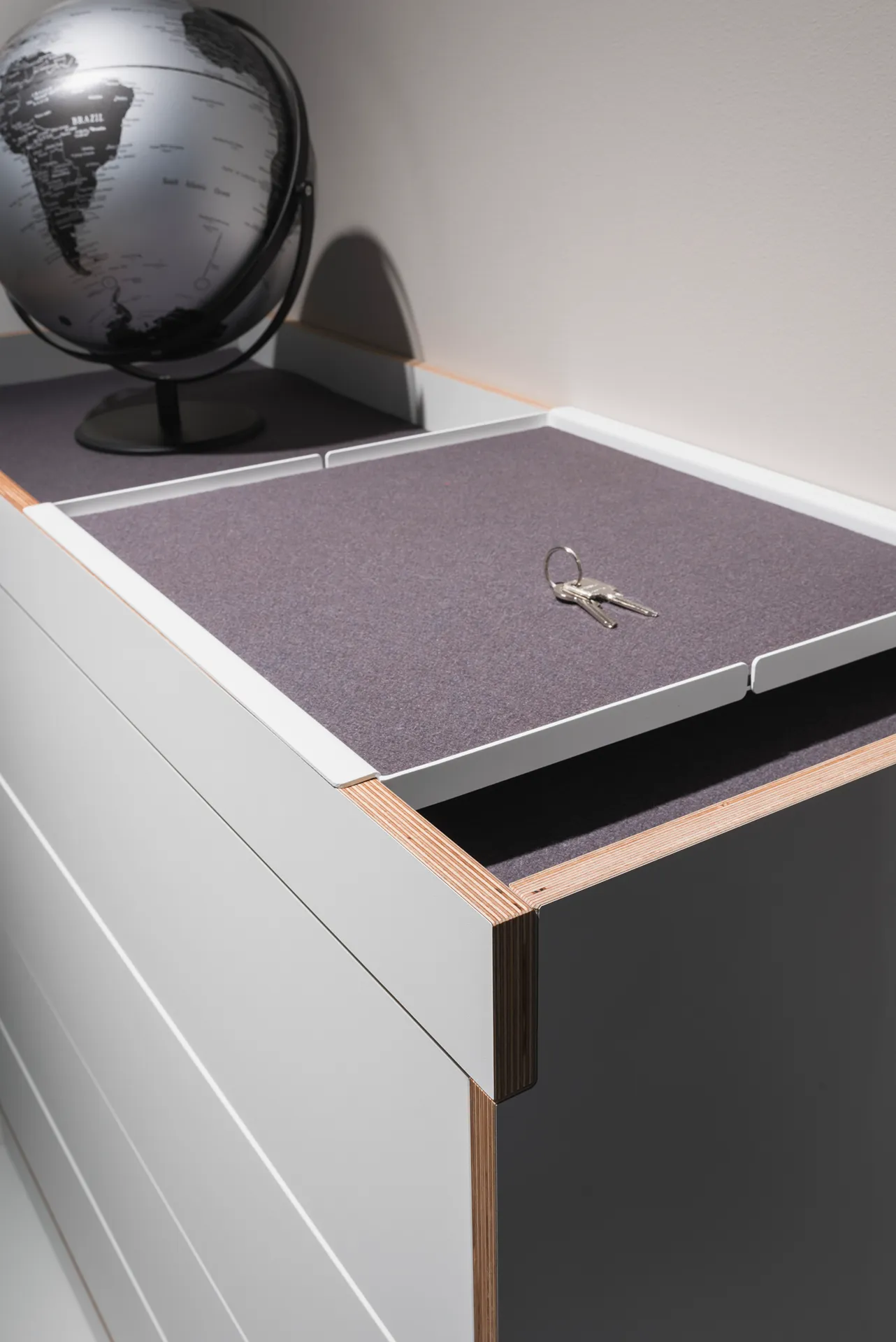 Add-On-No. 6 - Shelf with felt for FLAI chest of drawers