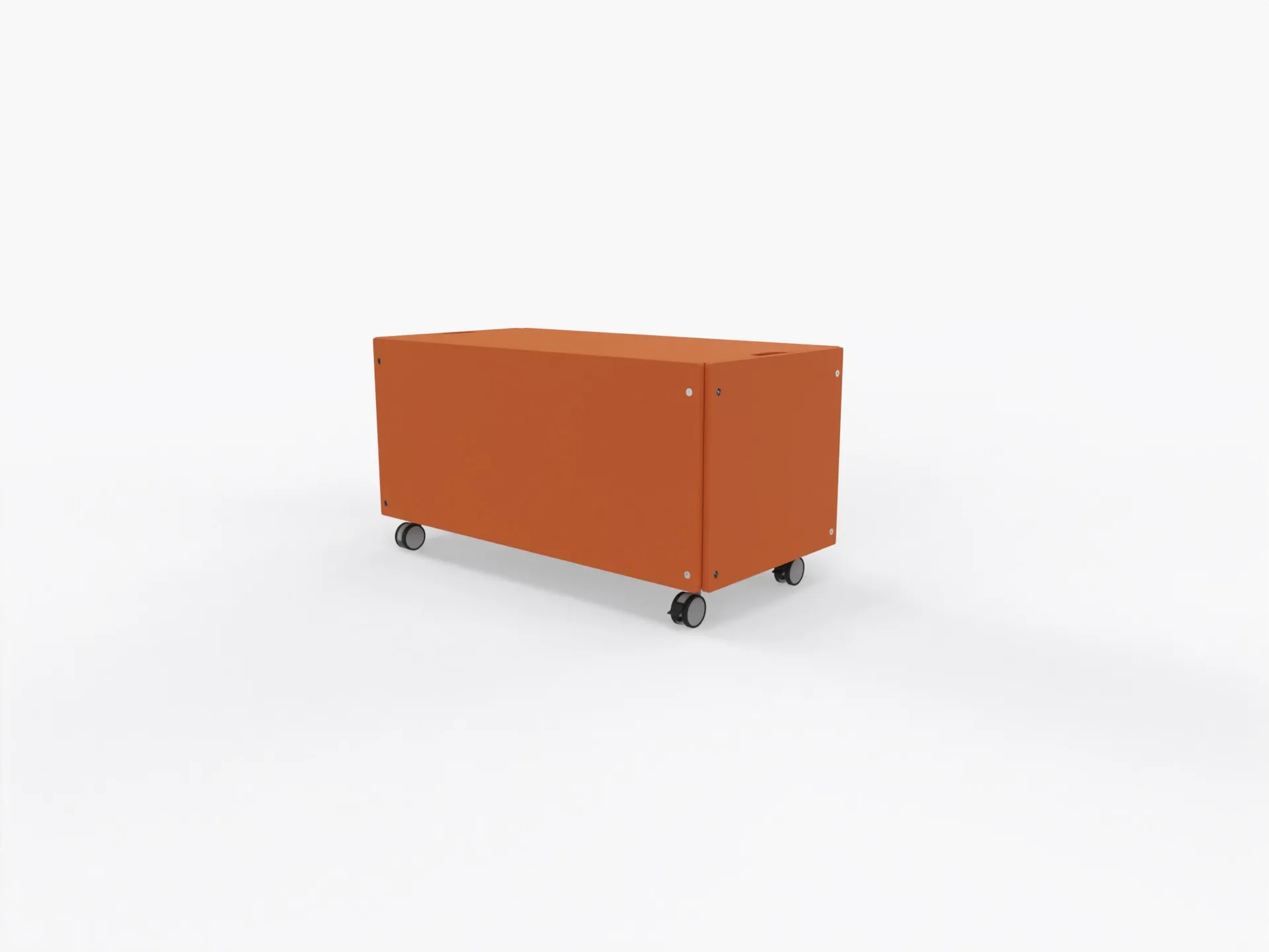 Bettkasten für Stapelliege Komfort orange farbig lackiert 
