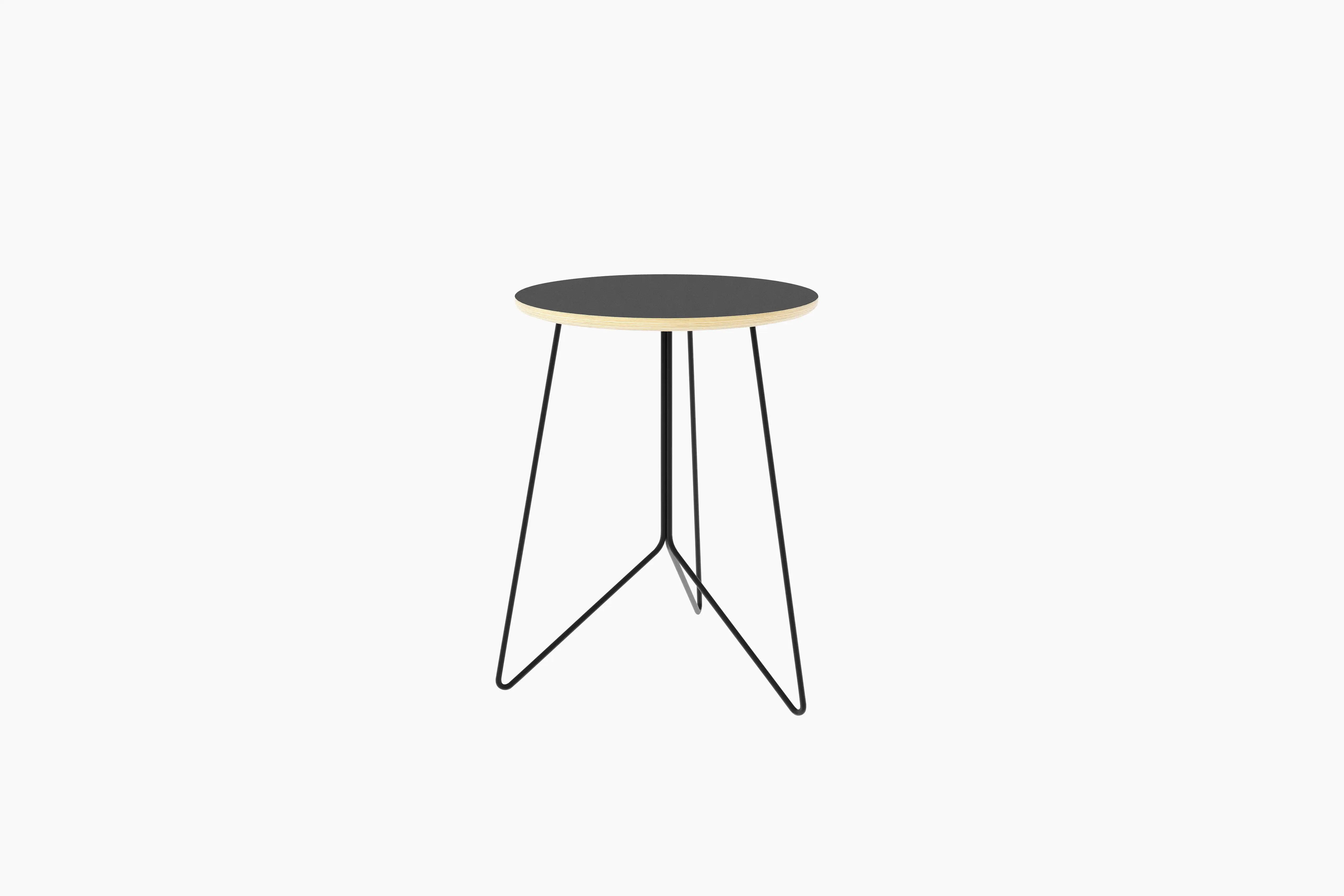 Miro high Beistelltisch schwarz Rund